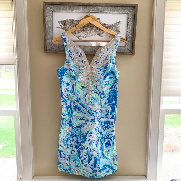 🆕Lilly Pulitzer "Gabby Shift" Salty Seas - Picture 2 of 4